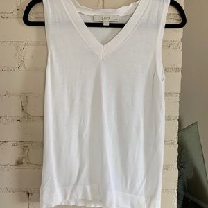 Loft V Neck Sweater Tank